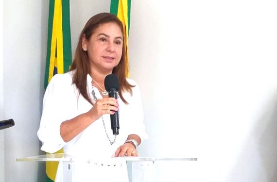 Presidente do TJAC discursa durante evento de entrega das obras do Fórum de Rodrigues Alves